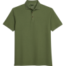 George Austin Men's Modern Fit Honeycomb Pique Polo Green - Size: Large - Green - male