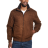 Weatherproof Men's Modern Fit Faux Suede Bomber Jacket Russet - Size: Small - Russet - male