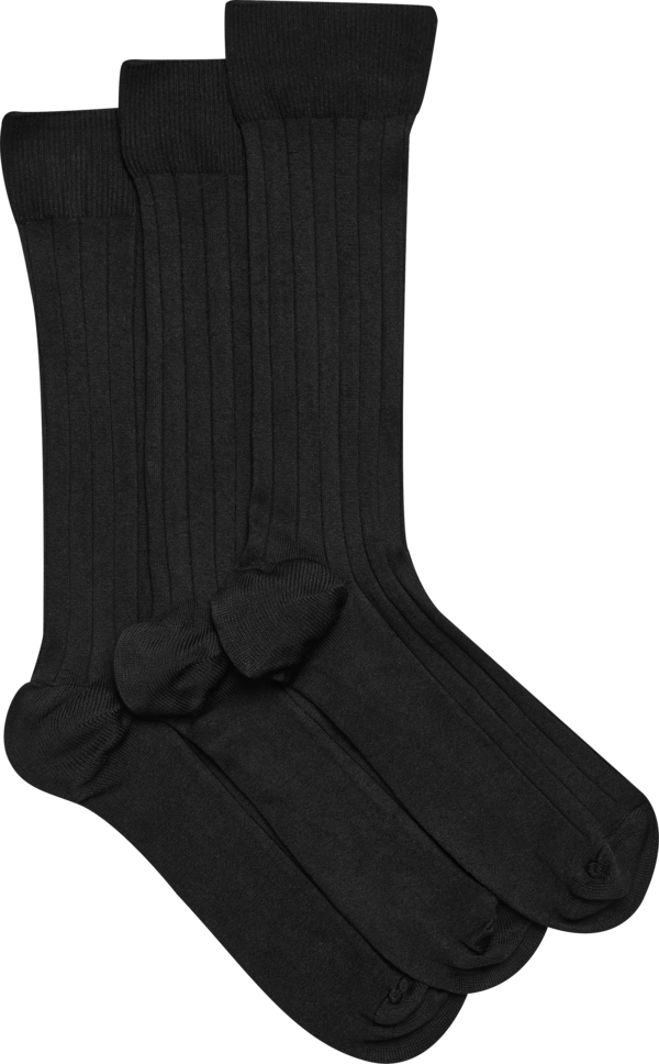 Egara Men's Socks 3-Pack Black - Size: One Size - Black - male