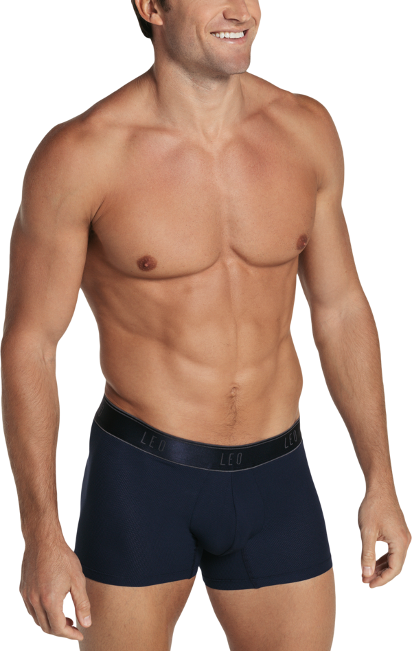 Leo By Leonisa Men's Ultra-Light Trunks Blue - Size: XL - Blue - male