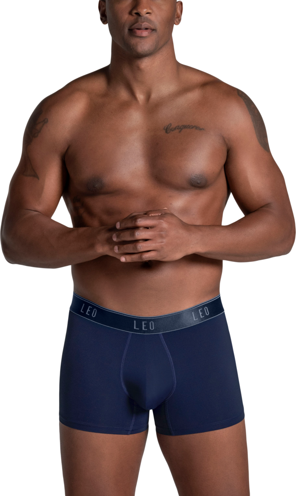 Leo By Leonisa Men's Microfiber Trunks Blue - Size: XL - Blue - male