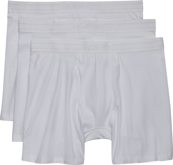 Egara Men's Slim Fit Boxer Briefs, 3-Pack White - Size: XL - White - male