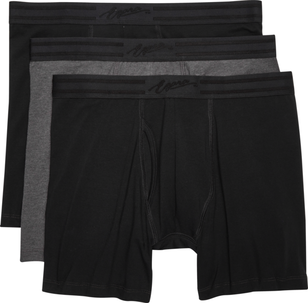 Egara Men's Slim Fit Boxer Briefs, 3-Pack Black/Gray - Size: Medium - Black/Gray - male