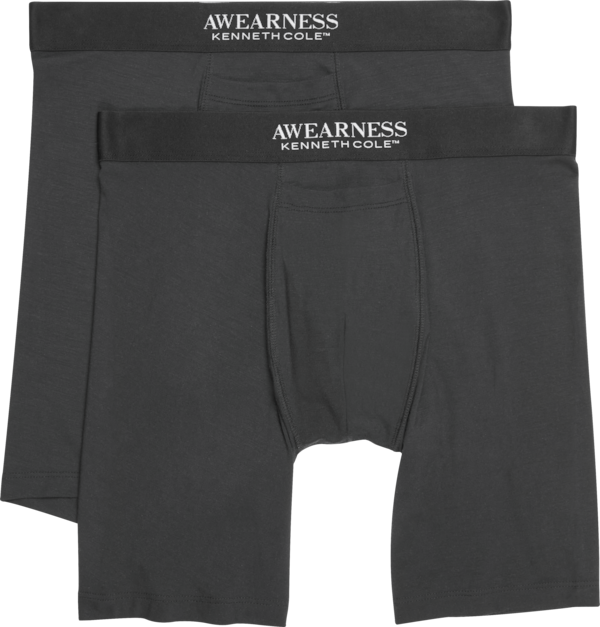 Awearness Kenneth Cole Men's Boxer Briefs, 2-Pack Black - Size: XL - Black - male