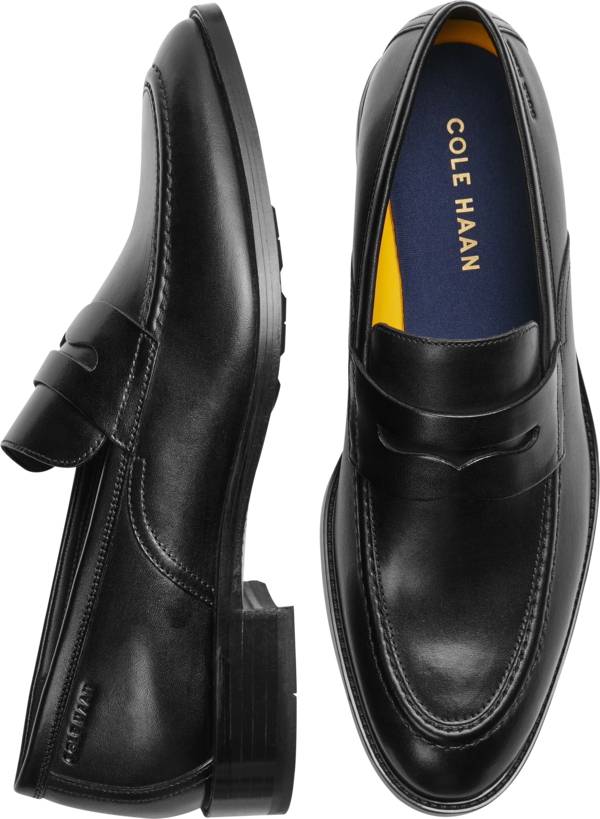 Cole Haan Men's Hawthorne Moc Toe Penny Loafers Black - Size: 11 D-Width - Black - male