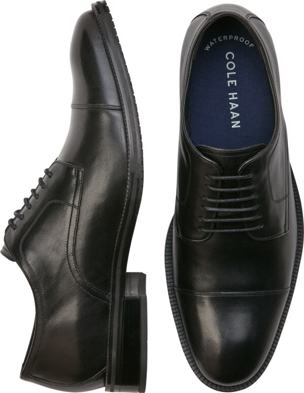 Cole Haan Men's Modern Essentials Waterproof Cap Toe Oxfords Black - Size: 12 D-Width - Black - male