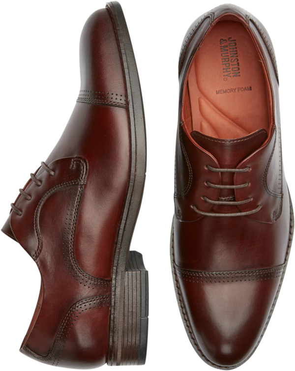 Johnston &Amp; Murphy Johnston & Murphy Men's Hawthorn Cap Toe Oxfords Mahogany - Size: 8.5 D-Width - Mahogany - male