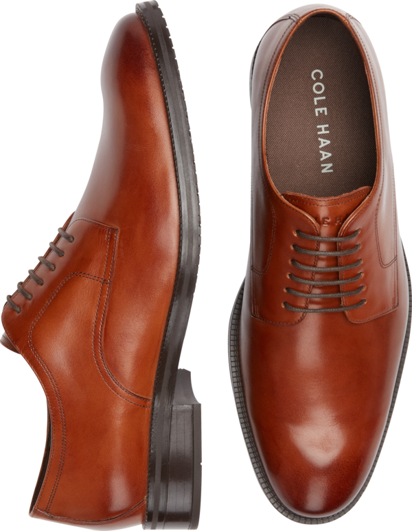 Cole Haan Men's Modern Essentials Plain Toe Oxfords Cognac - Size: 12 D-Width - Brown - male