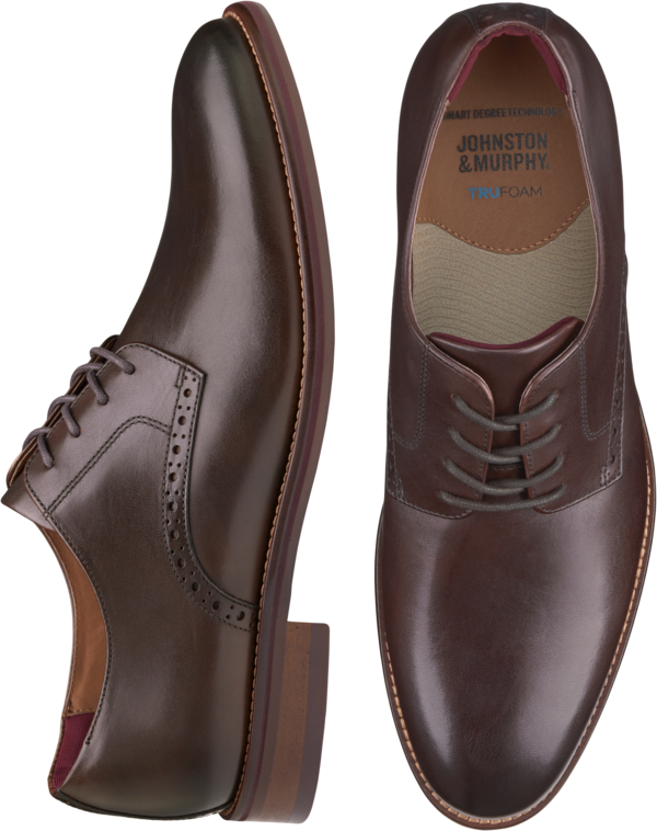 Johnston &Amp; Murphy Johnston & Murphy Men's Conrad 2.0 Plain Toe Oxfords Dark Brown - Size: 10.5 D-Width - Brown - male