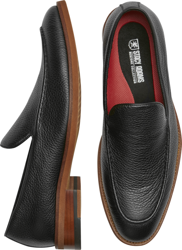 Stacy Adams Men's Prentice Moc Toe Slip-On Loafers Black - Size: 7.5 D-Width - Black - male