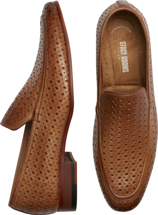 Stacy Adams Men's Winden Moc Toe Slip-on Loafers Tan - Size: 7 D-Width - Tan - male