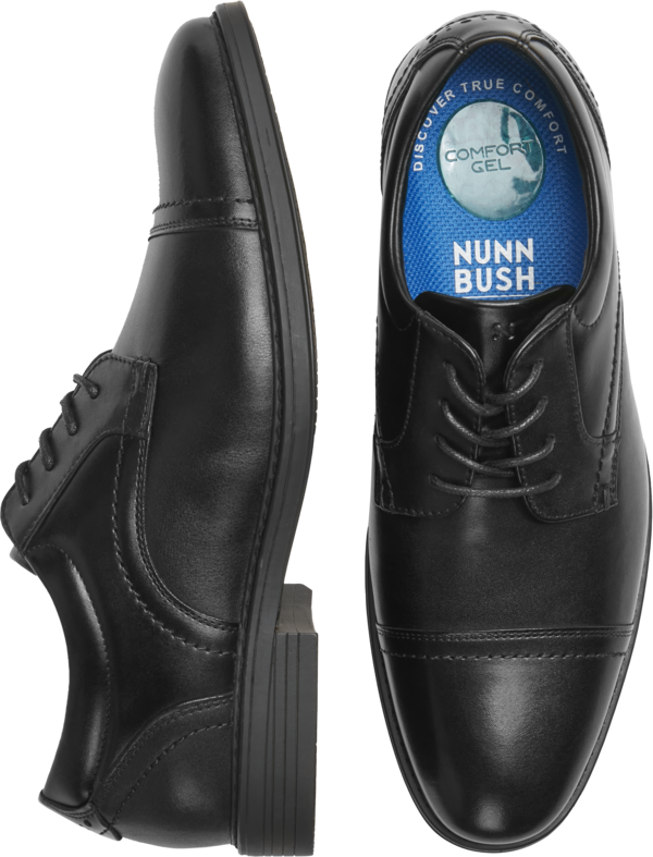 Nunn Bush Men's Centro Flex Cap Toe Oxfords Black - Size: 12 D-Width - Black - male