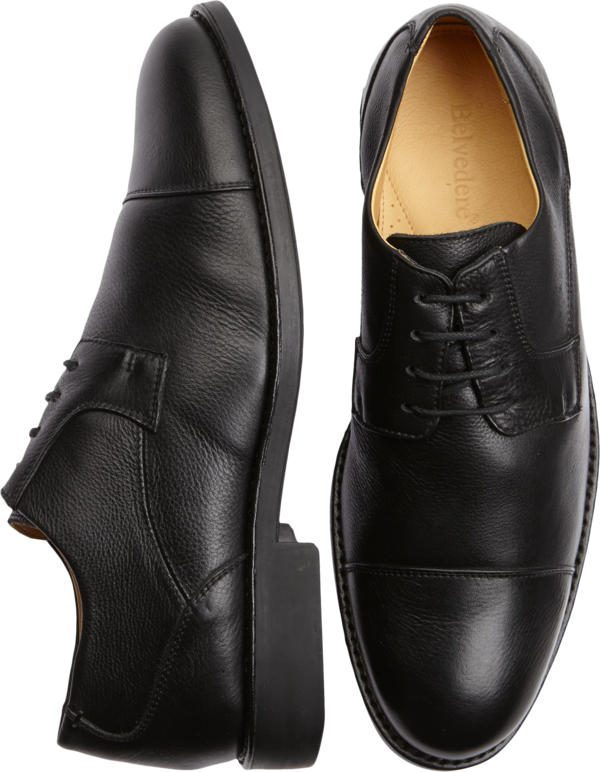 Belvedere Men's Duke Cap Toe Shoes Black - Size: 10.5 EEE-Width - Black - male