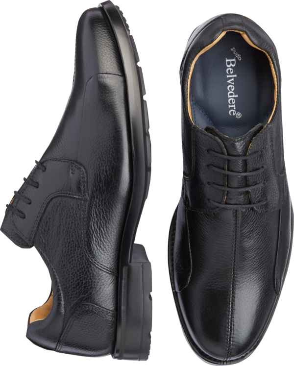 Belvedere Men's Coronado Bike Toe Lace Up Dress Shoes Black - Size: 15 D-Width - Black - male