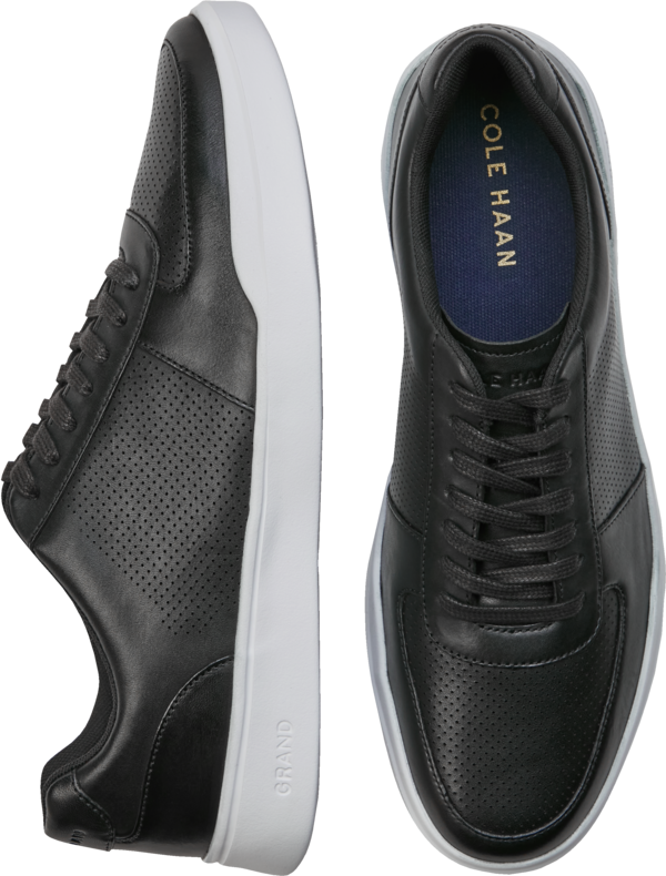 Cole Haan Men's Grand Crosscourt Leather Sneaker Black - Size: 9 1/2 D-Width - Black - male