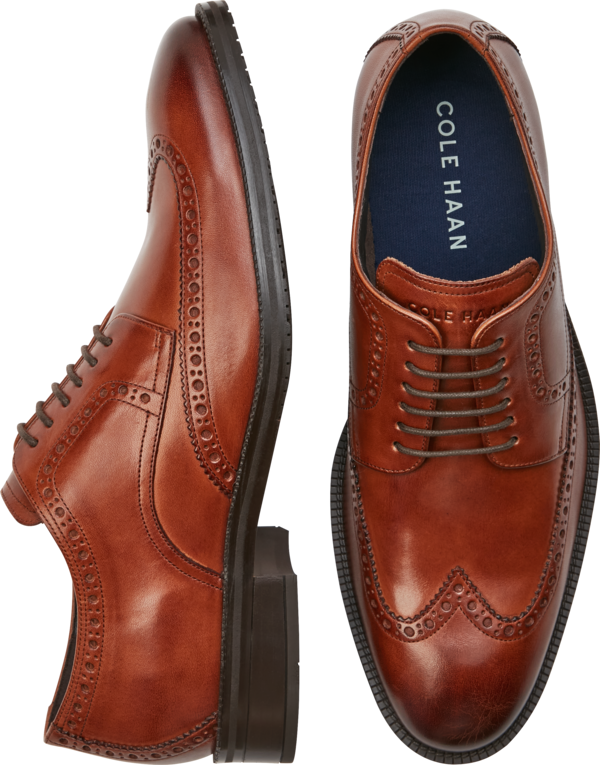 Cole Haan Men's Modern Essentials Wingtip Oxfords Cognac - Size: 11.5 D-Width - Brown - male