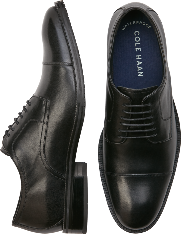 Cole Haan Men's Modern Essentials Waterproof Cap Toe Oxfords Black - Size: 10.5 D-Width - Black - male