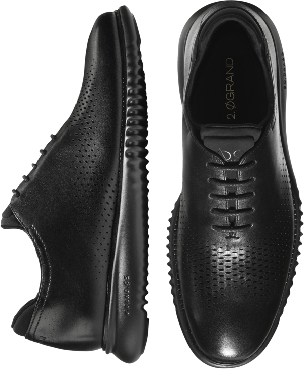 Cole Haan Men's Zerogrand Wingtip Oxford Dress Sneakers Black - Size: 11 1/2 D-Width - Black - male