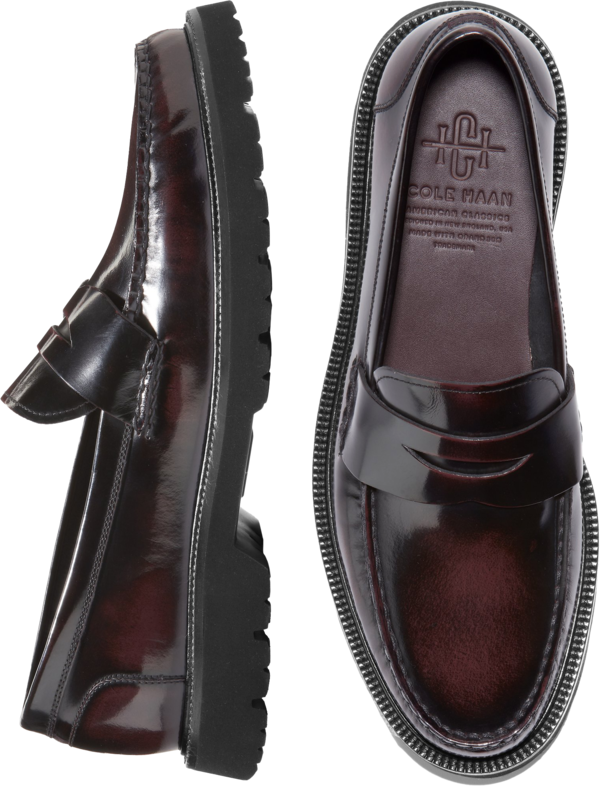 Cole Haan Men's American Classics Penny Loafers Burgundy - Size: 11 D-Width - Dark Red - male
