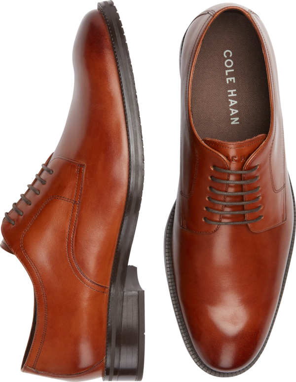 Cole Haan Men's Modern Essentials Plain Toe Oxfords Cognac - Size: 11.5 D-Width - Brown - male
