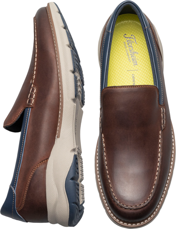 Florsheim Men's Frenzi Moc Toe Slip On Shoes Brown - Size: 14 D-Width - Brown - male