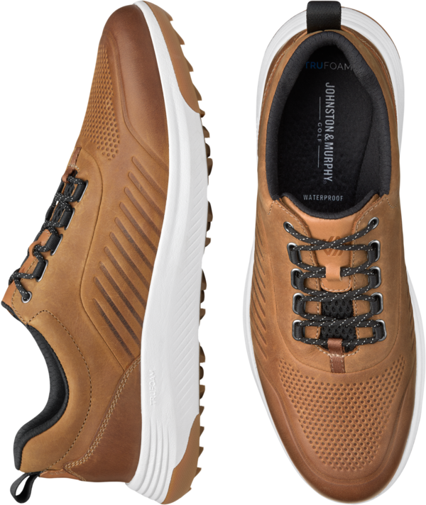 Johnston &Amp; Murphy Johnston & Murphy Men's Amherst Plain Toe U-Throat Golf Shoes Tan - Size: 10 D-Width - Tan - male