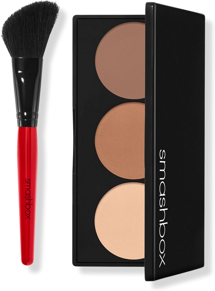 Smashbox Step-By-Step Contour Highlighter & Bronzer Face Palette Kit - Light/Medium