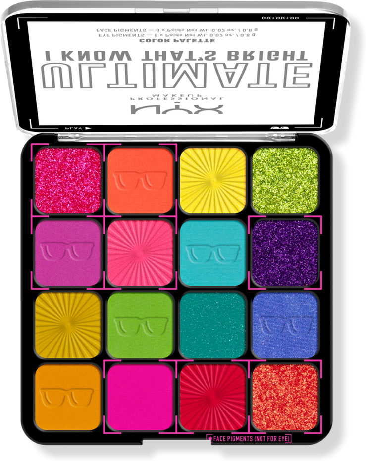 NYX Professional Makeup Ultimate Color Shadow Palette I Know That's Bright