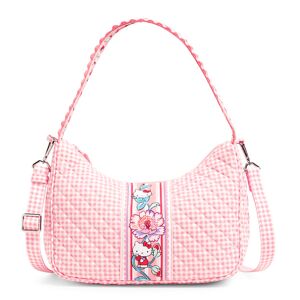 Vera Bradley Hello Kitty® Frannie Crescent Crossbody Bag Women in Hello Kitty Gingham Pink/White