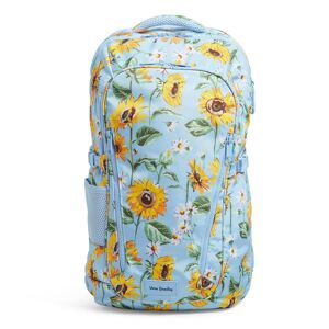 Vera Bradley ReActive Lay Flat Travel Backpack Women in Sunflower Sky Blue/Yellow