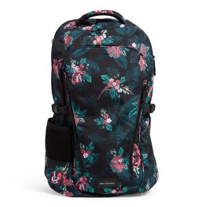Vera Bradley ReActive Lay Flat Travel Backpack Women in Rose Foliage Black/Pink