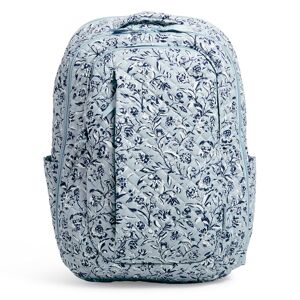 Vera Bradley Large Travel Backpack Women in Perennials Gray Gray/Blue