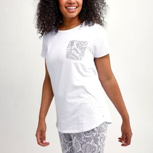 Vera Bradley Short-Sleeved Pajama Tee Women in Java Lace White/Gray XL