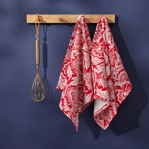 Vera Bradley Dish Towel Set of 2 in Java Red Red/White