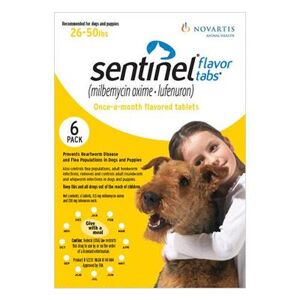 Sentinal Sentinel For dogs 26-50 lbs (Yellow) 3 Chews