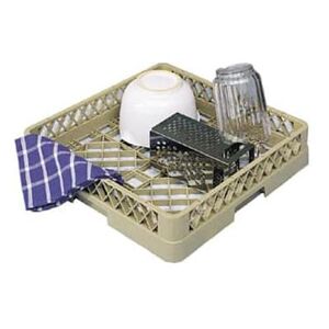 Vollrath TR1A Full-Size Dishwasher Rack - Open with 1 Extender, Beige