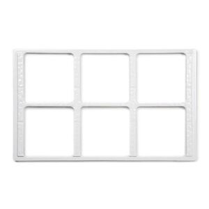 GET ML-168-W Full Size Tile w/ (6) Square Cut-Outs for ML-149/ML-150, Melamine, White