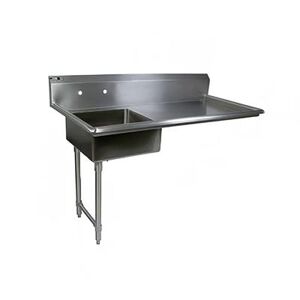 John Boos "John Boos EDTS8-S30-60UCL 60"" Undercounter Soiled Dish Table - Left to Right - Pre-Rinse Sink"