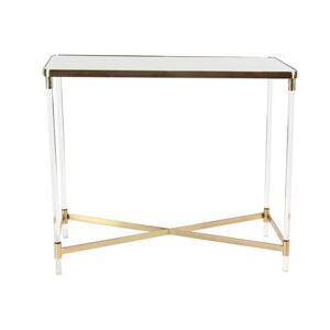 Quinn Living Clear Contemporary Acrylic Console Table, 32 x 44 by Quinn Living in Brown