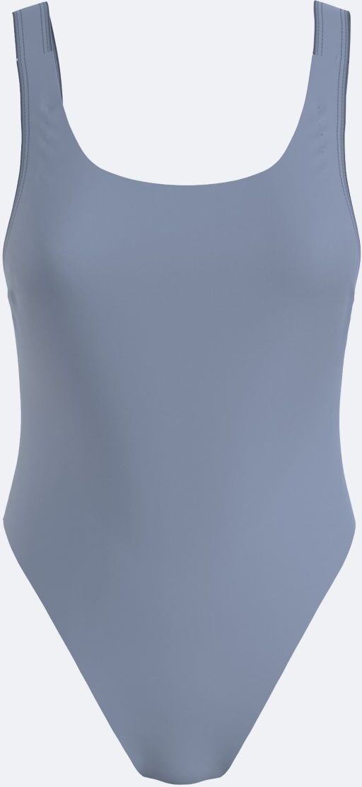 Calvin Klein Women's Plus Size Core Tonal Scoopneck One Piece Swimsuit - Blue - 2X