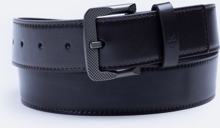 Calvin Klein Men's Textured Harness Buckle Belt - Brown - L