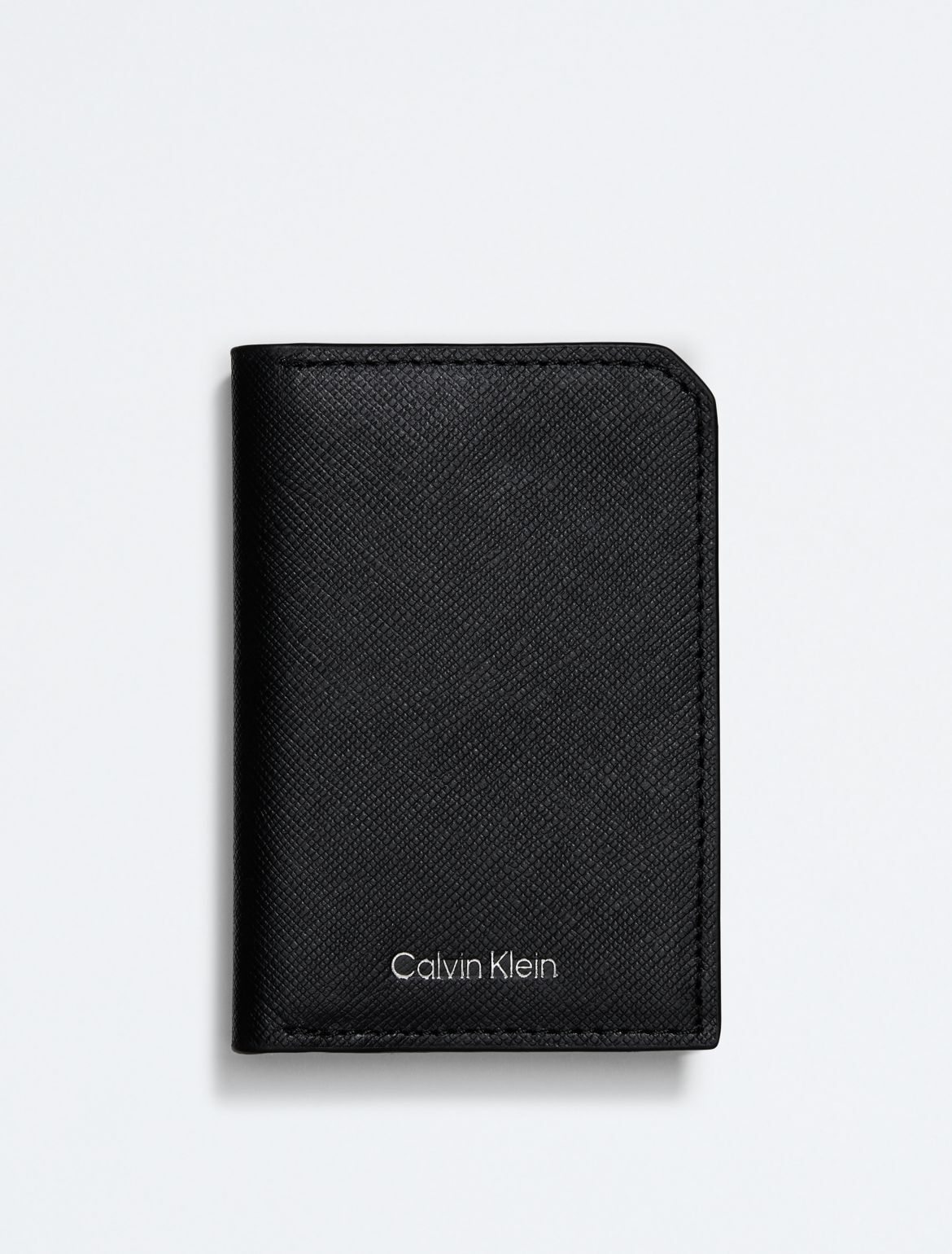 Calvin Klein Men's Refined Saffiano Compact Bifold Wallet - Black