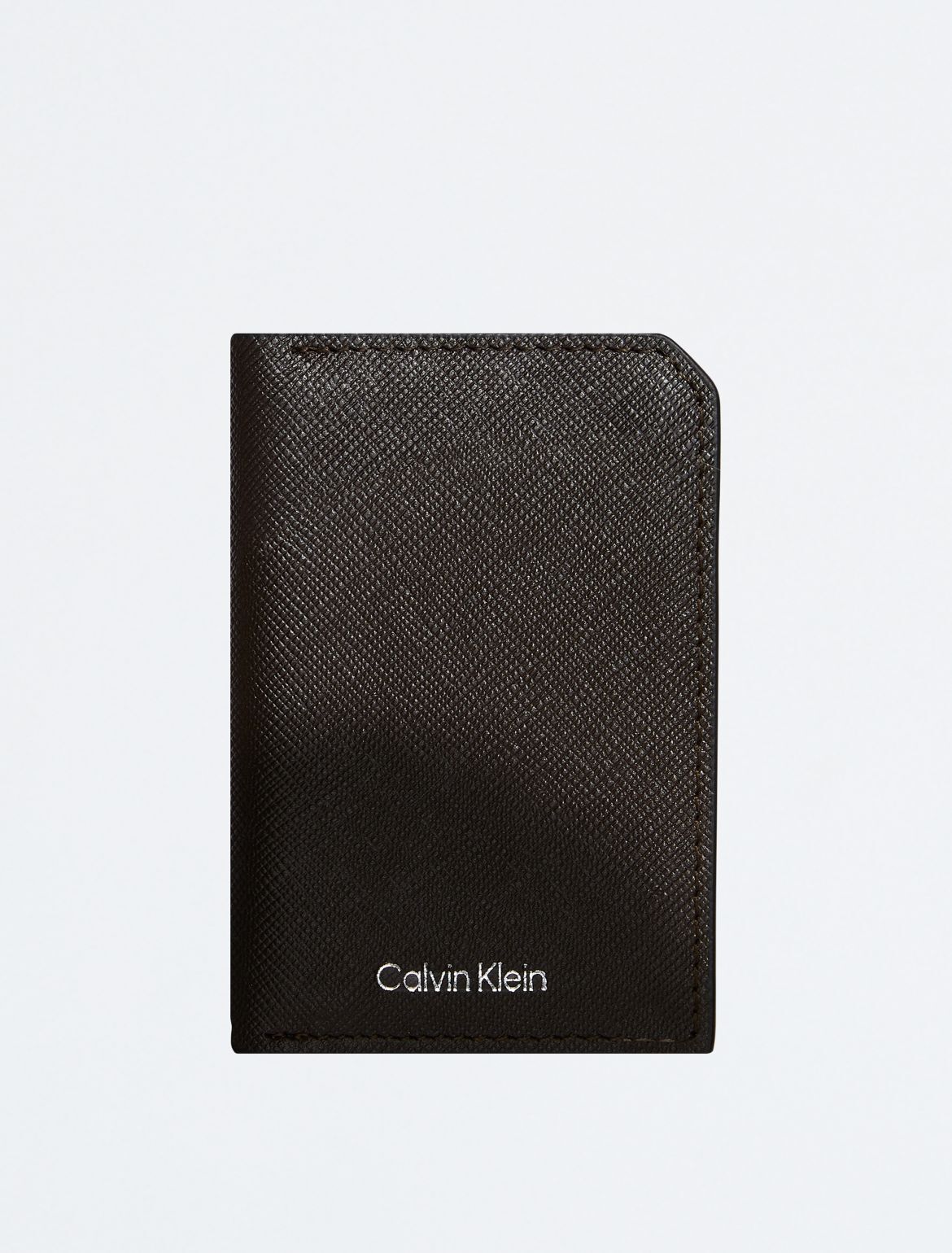 Calvin Klein Men's Refined Saffiano Compact Bifold Wallet - Brown