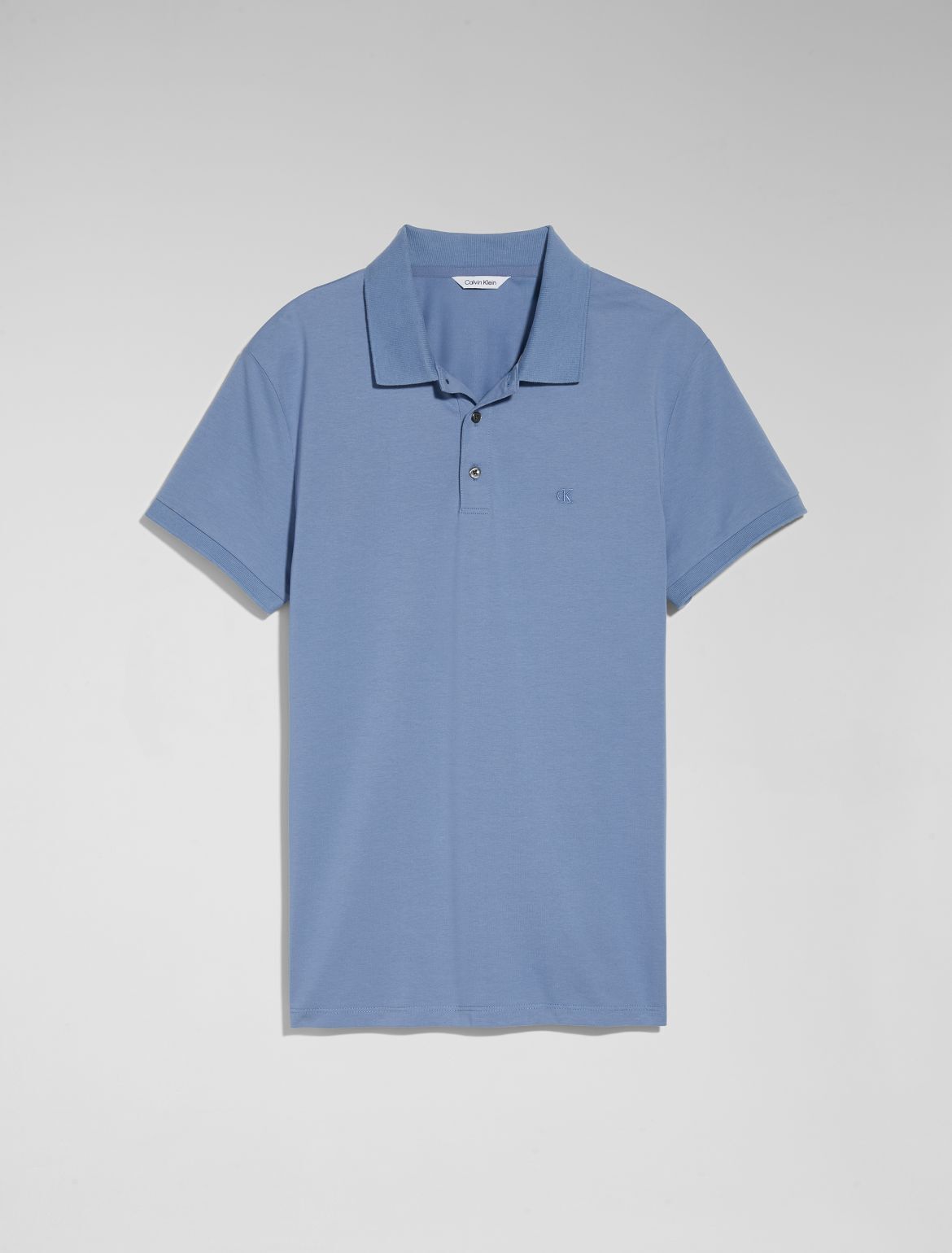 Calvin Klein Men's Slim Smooth Cotton Polo Shirt - Blue - XXL