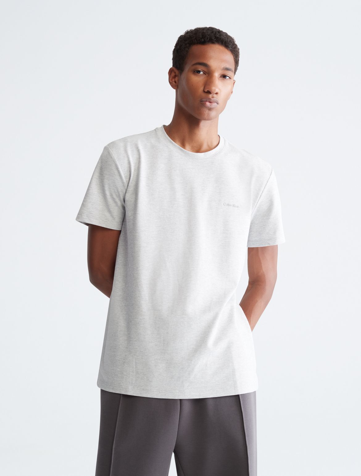 Calvin Klein Men's Tech Pique T-Shirt - Grey - XL