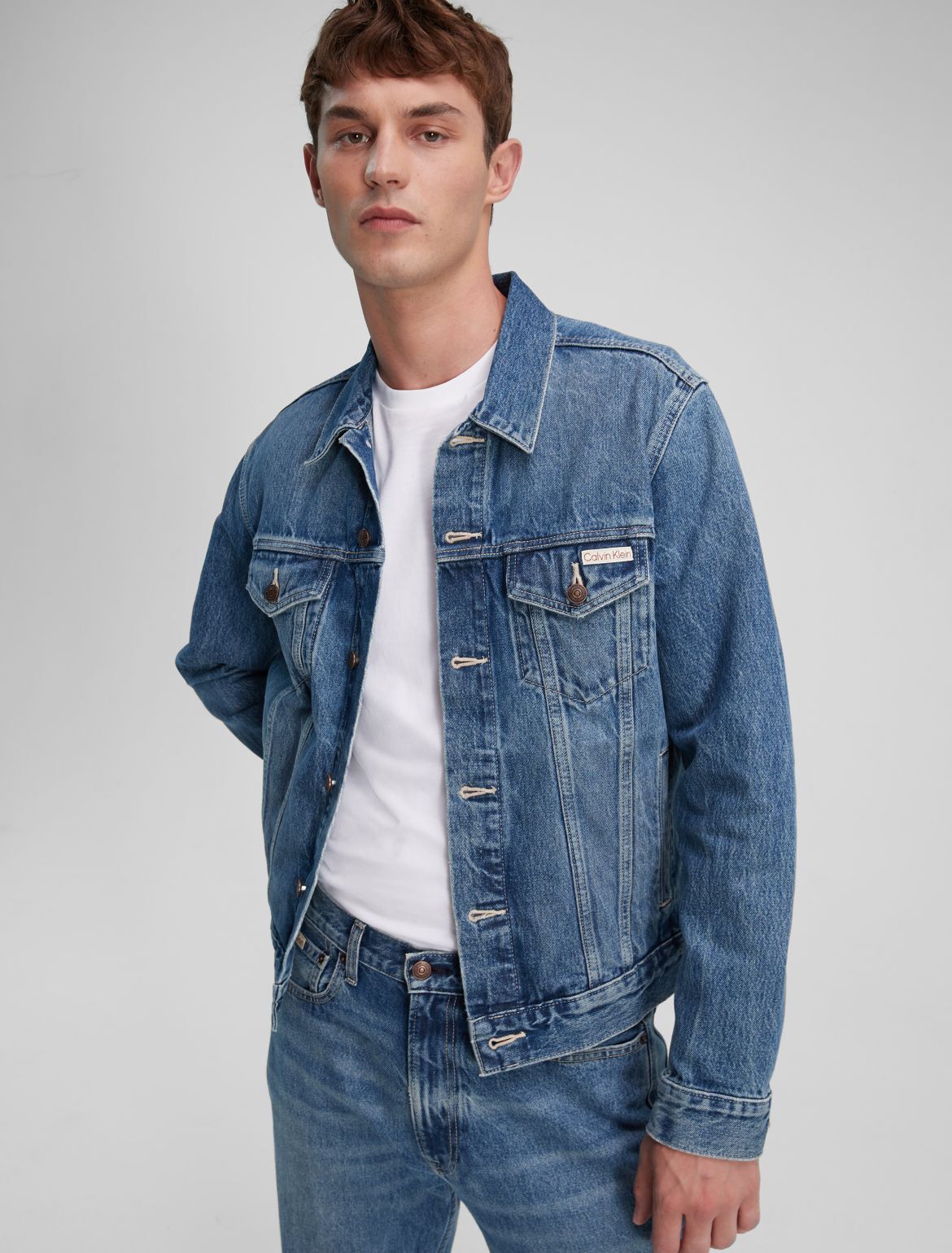 Calvin Klein Men's Classic Trucker Jacket - Blue - XL