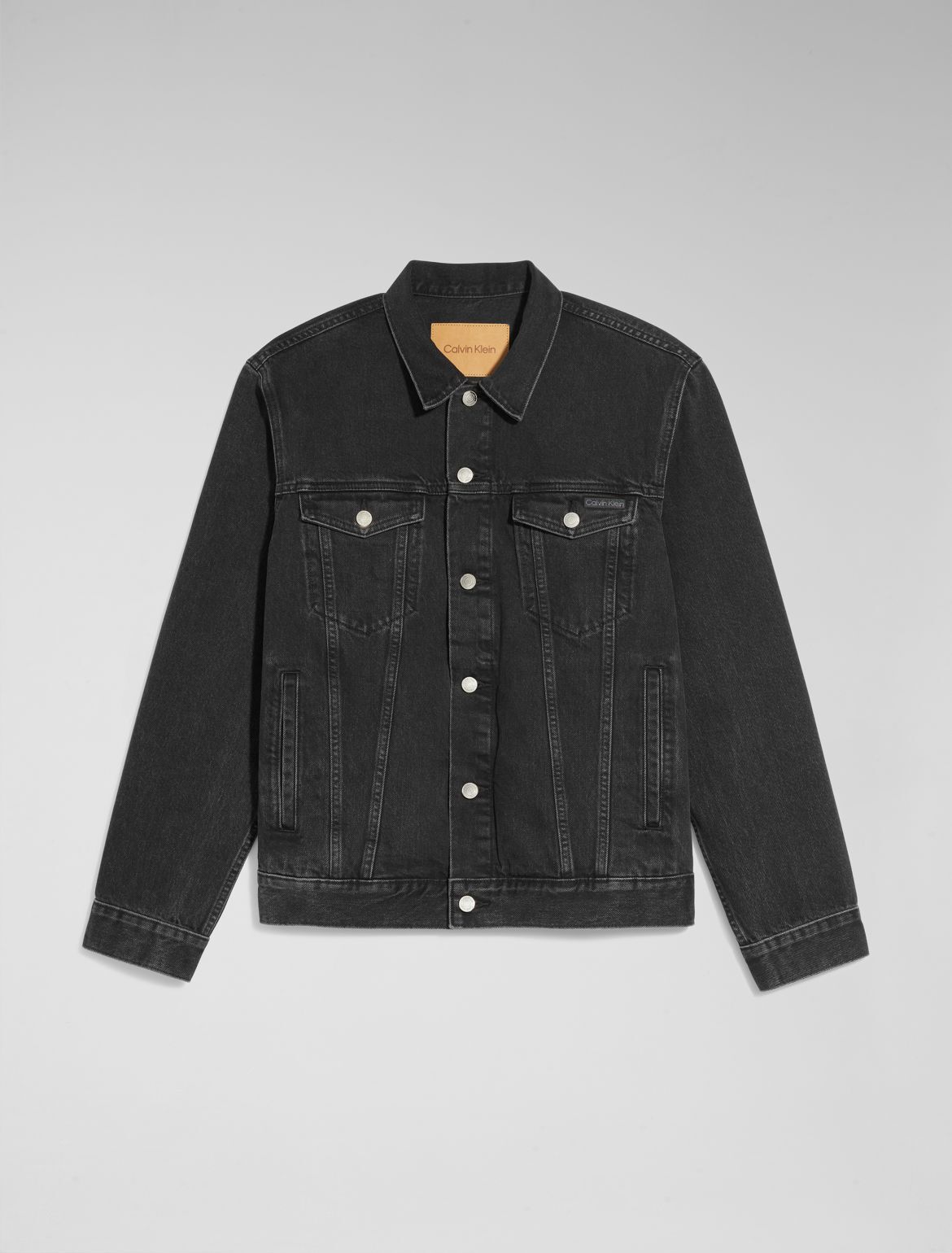 Calvin Klein Men's Classic Denim Trucker Jacket - Black - L