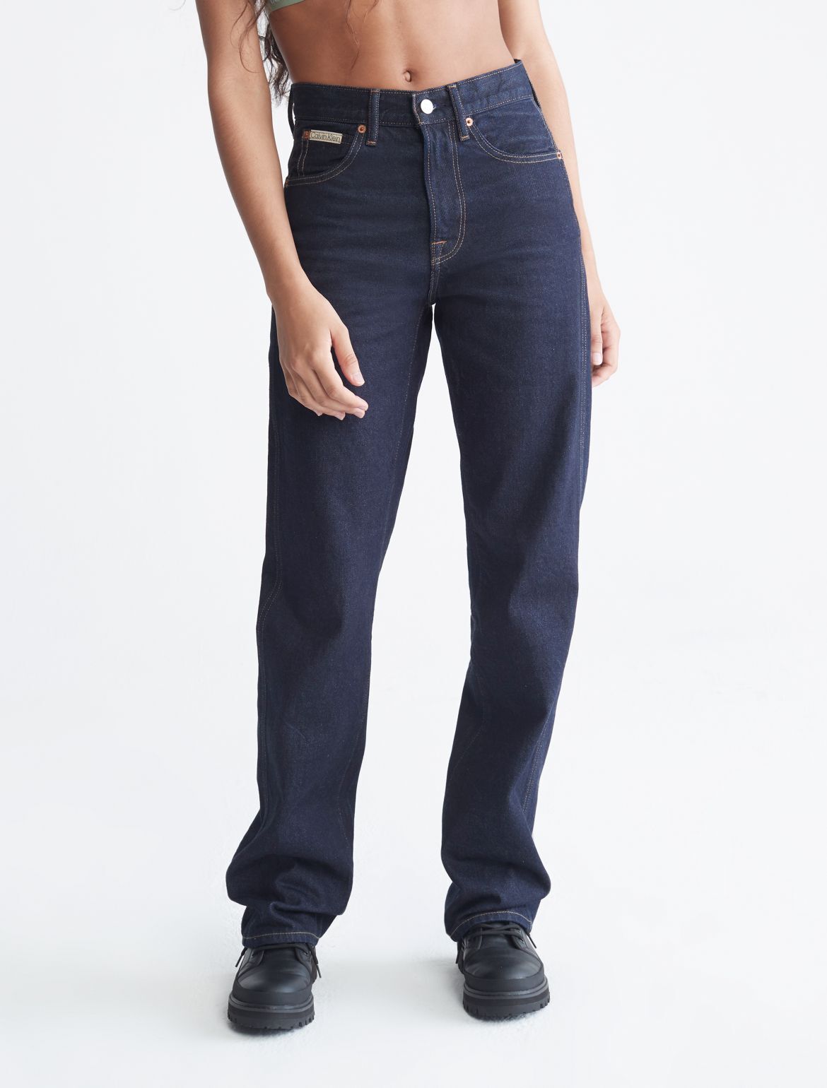Calvin Klein Men's Standards Iconic Straight Fit Vintage Selvedge Jeans - Blue - 27