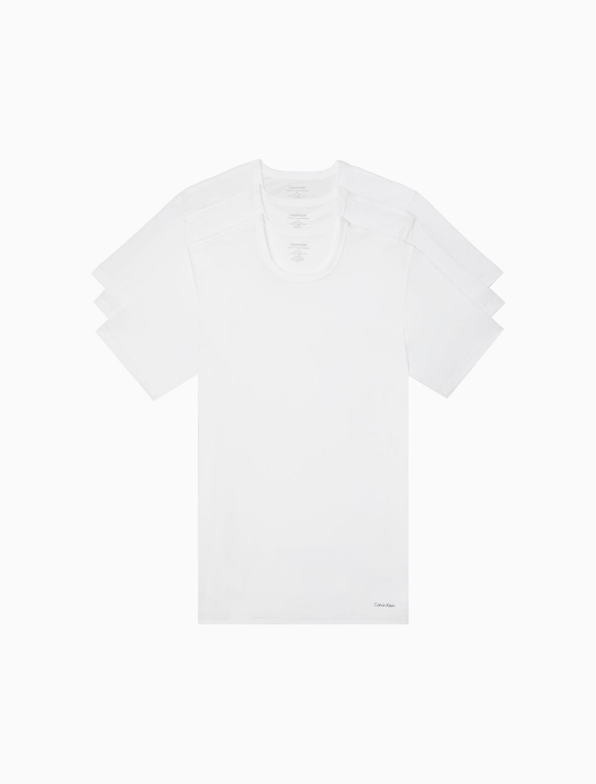 Calvin Klein Men's Cotton Slim Fit 3-Pack Crewneck T-Shirt - White - XL