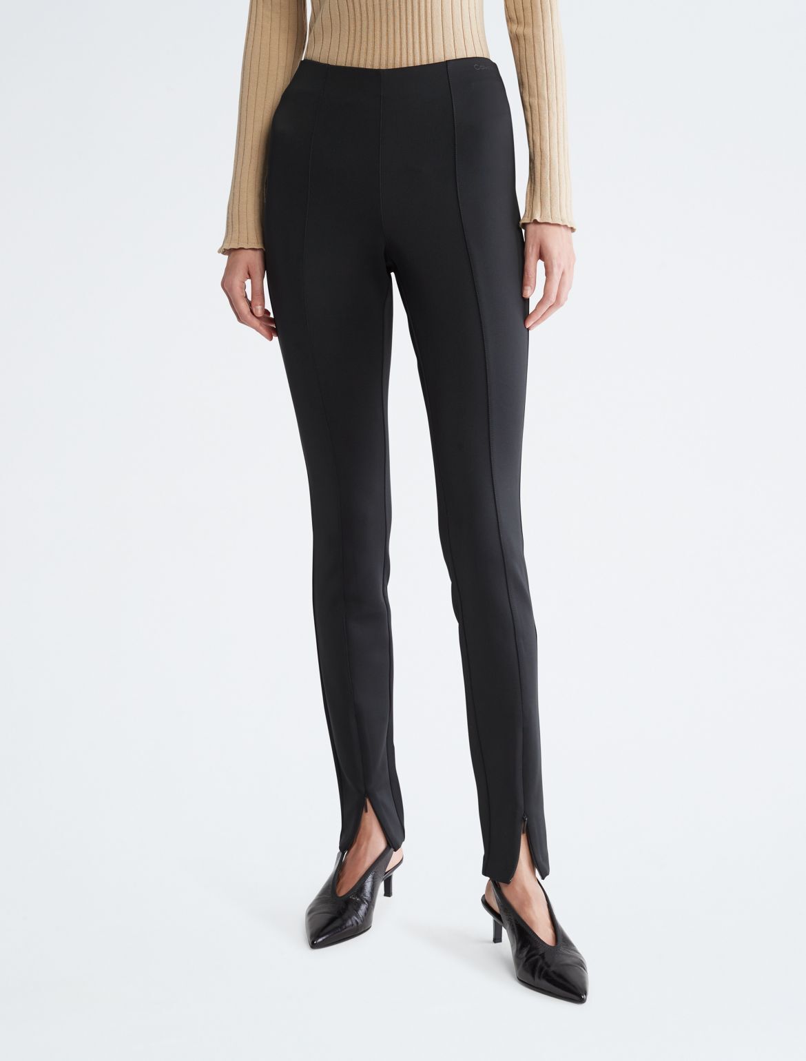 Calvin Klein Women's Technical Knit Skinny Leggings - Black - 42